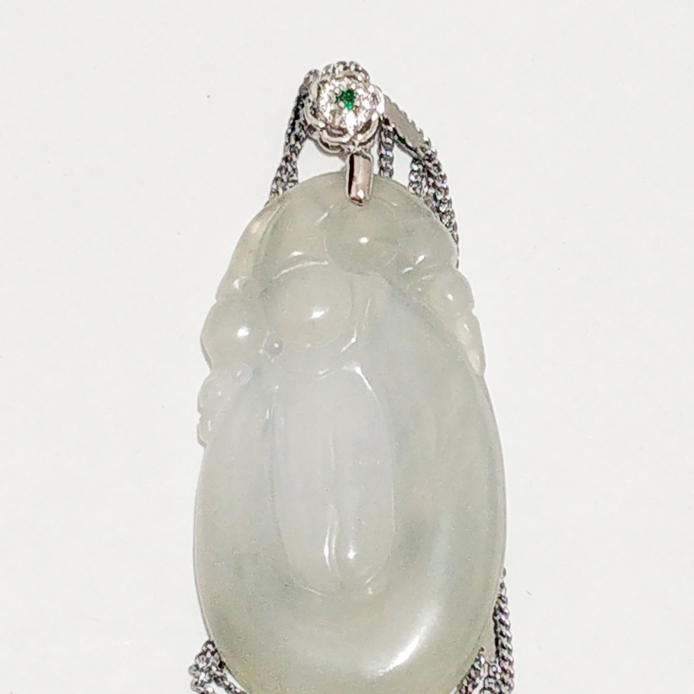 Authentic Type A Real Lucky Jade Pendant - image 1